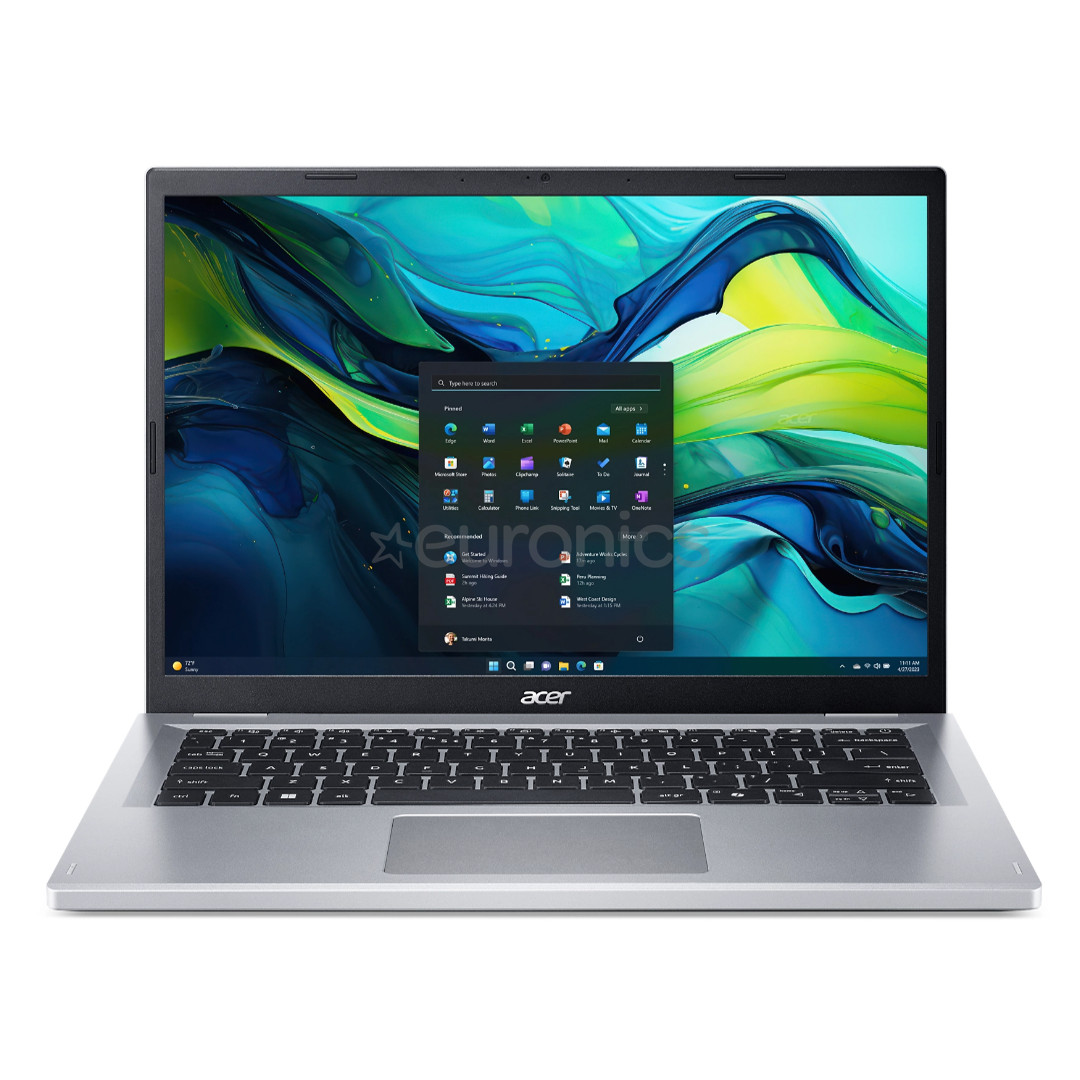 Acer Aspire Go 14, i3, 8 ГБ, 256 ГБ, ENG, серебристый - Ноутбук