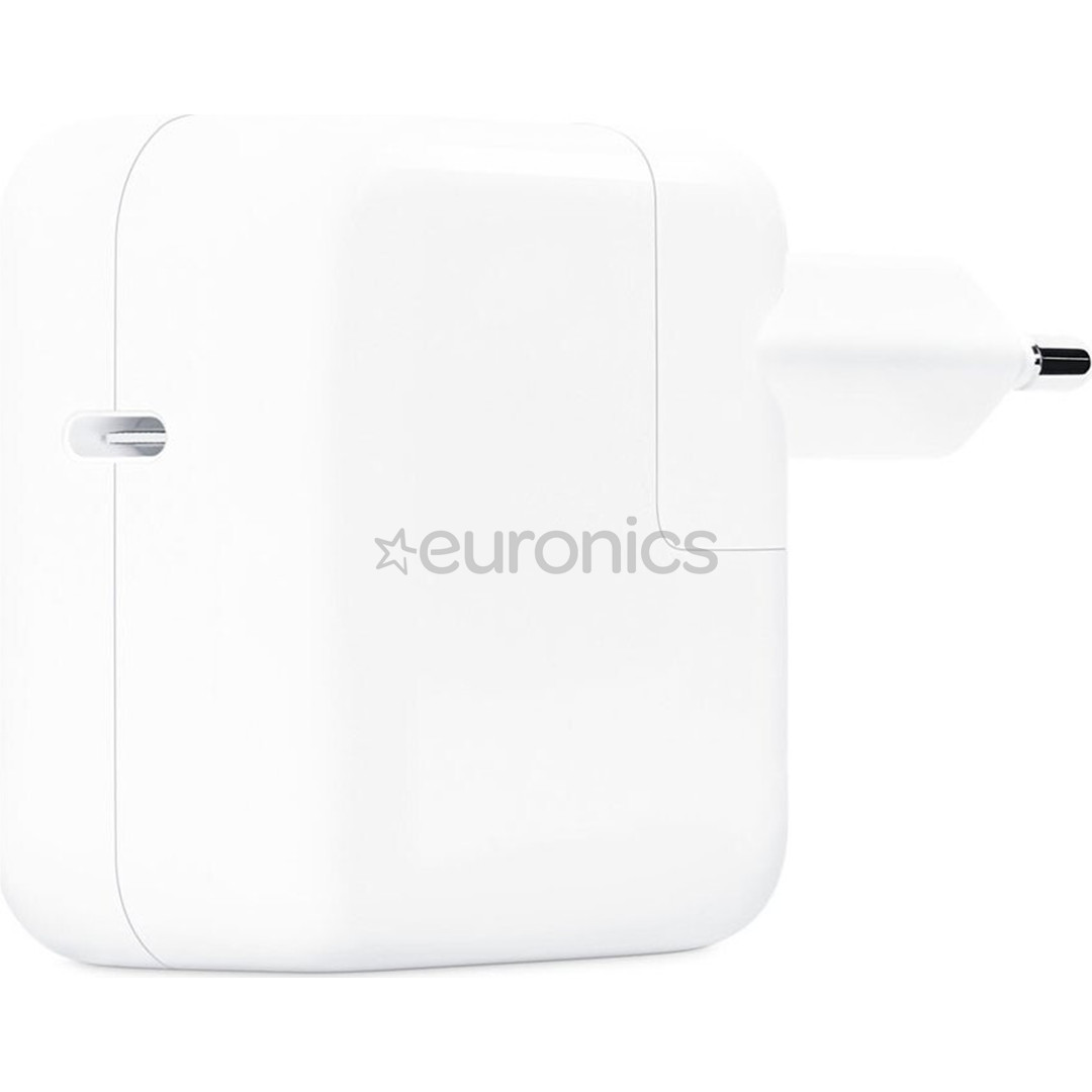 Apple USB-C Power Adapter, 30 Вт, белый - Адаптер питания