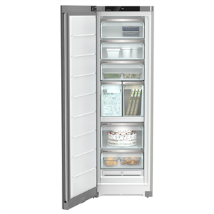 Liebherr, NoFrost, 278 L, kõrgus 186 cm, hõbedane - Sügavkülmik