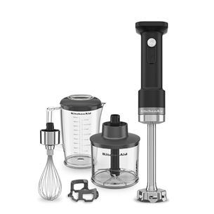 KitchenAid Go, без аккумулятора, матовый черный - Беспроводной погружной блендер с комплектом аксессуаров 5KHBRV05BM