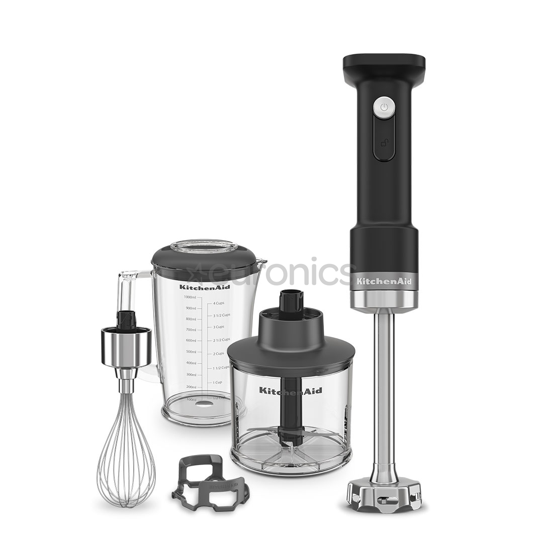 KitchenAid Go, без аккумулятора, матовый черный - Беспроводной погружной блендер с комплектом аксессуаров