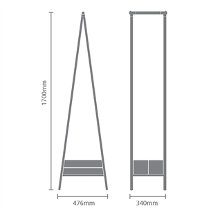 Brabantia Linn, Compact, must - Riiete riputusrest