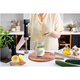 KitchenAid Go, с аккумулятором, матовый черный - Беспроводной погружной блендер с комплектом аксессуаров