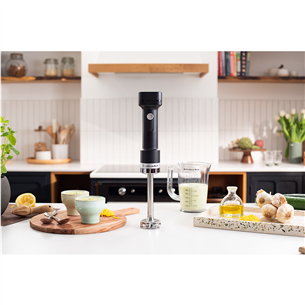 KitchenAid Go, с аккумулятором, матовый черный - Беспроводной погружной блендер с комплектом аксессуаров