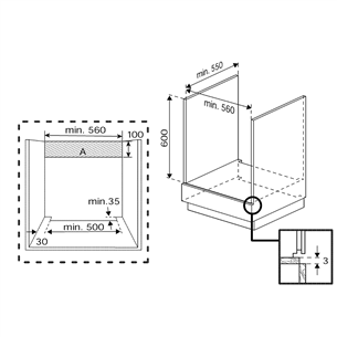 Beko, 72 L, must - Integreeritav ahi