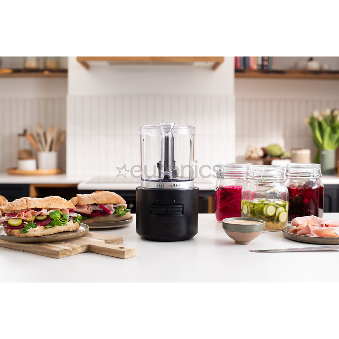 KitchenAid Go, akuga, mattmust - Juhtmevaba hakkija