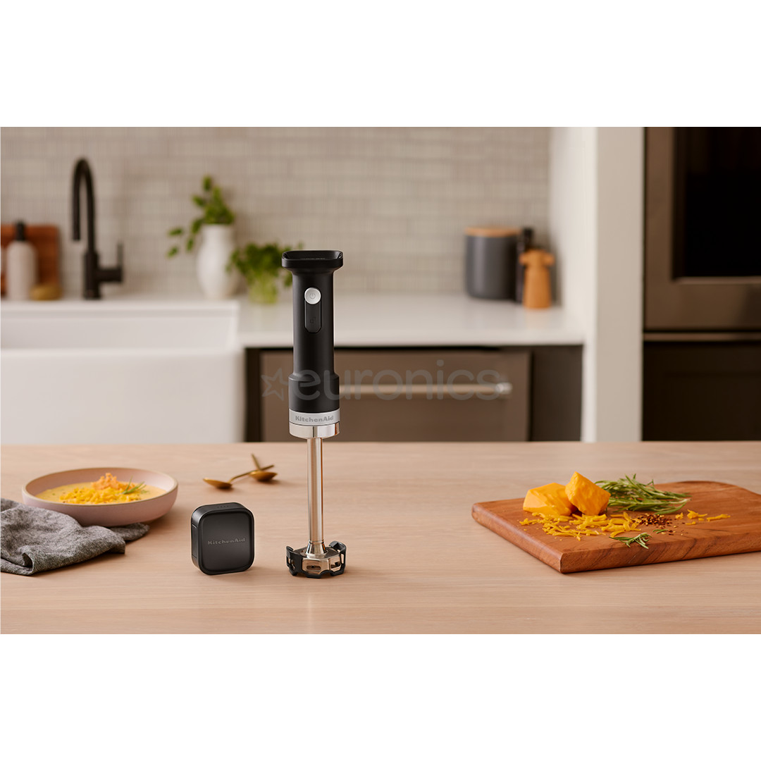 KitchenAid Go, с аккумулятором, матовый черный - Беспроводной погружной блендер с комплектом аксессуаров