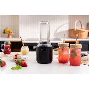 KitchenAid Go, ilma akuta, mattmust - Juhtmevaba miniblender