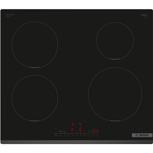 Bosch, Seeria 6, laius 60 cm, must - Integreeritav induktsioonpliidiplaat PIE631HB1E