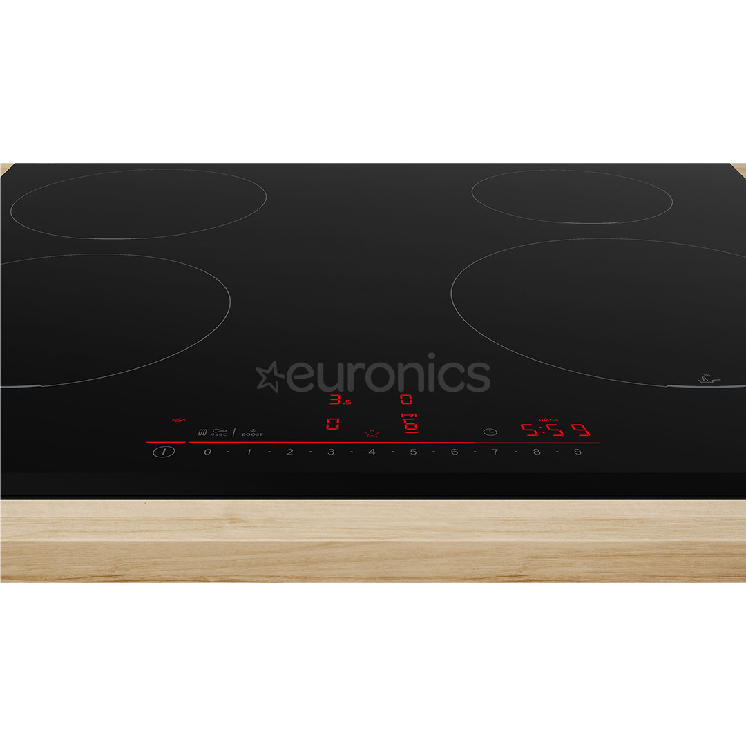 Bosch, Seeria 6, laius 60 cm, must - Integreeritav induktsioonpliidiplaat