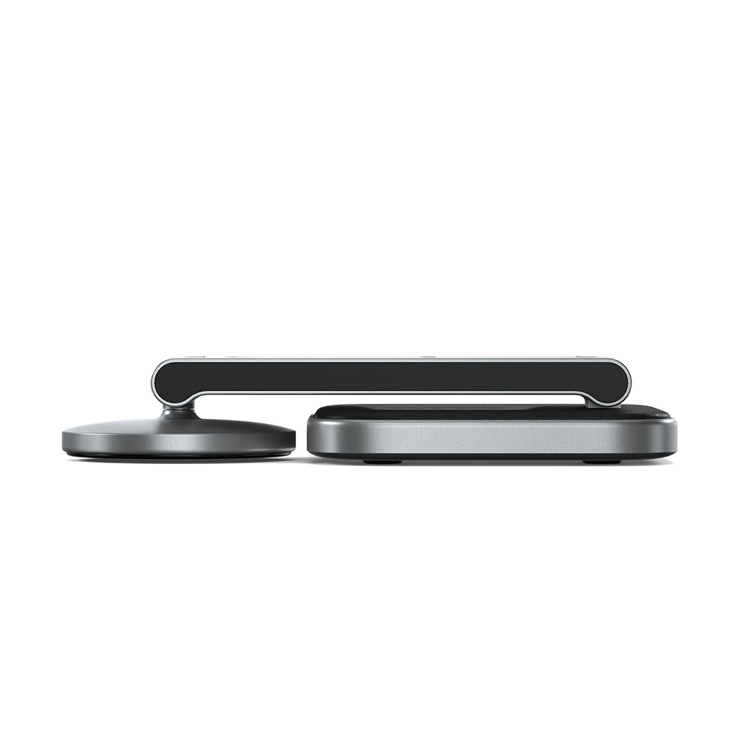 Satechi 3-in-1 Foldable Qi2 Wireless Charging Stand, hall - Juhtmevaba laadimisdokk