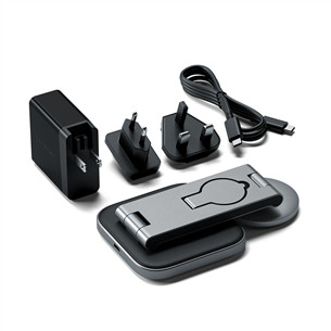Satechi 3-in-1 Foldable Qi2 Wireless Charging Stand, hall - Juhtmevaba laadimisdokk