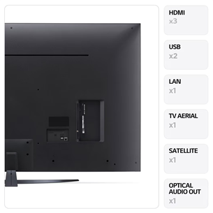 LG UT81, 86'', 4K UHD, LED LCD, black - TV
