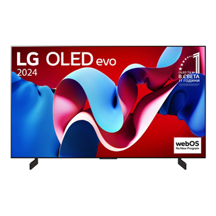 LG C4, 42'', 4K UHD, OLED, серый - Телевизор OLED42C42LA.AEU