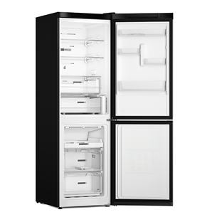 Whirlpool, NoFrost, 335 л, высота 192 см, черный - Отдельностоящий холодильник