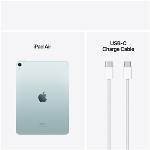 Apple iPad Air 11'' (2024), M2, 128 ГБ, WiFi + 5G, синий - Планшет