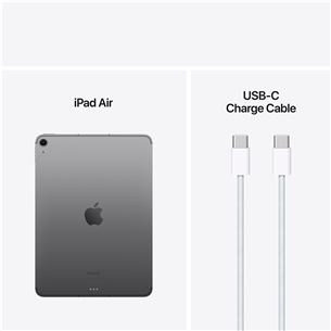 Apple iPad Air 11'' (2024), M2, 512 ГБ, WiFi + 5G, серый - Планшет