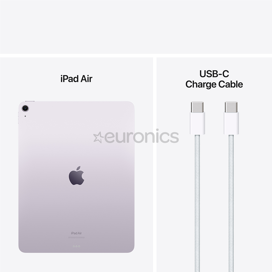 Apple iPad Air 13'' (2024), M2, 128 ГБ, WiFi, сиреневый - Планшет