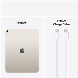 Apple iPad Air 13'' (2024), M2, 256 GB, WiFi, hõbe - Tahvelarvuti