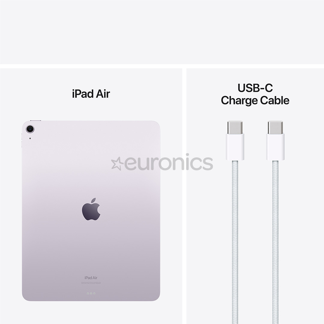 Apple iPad Air 13'' (2024), M2, 256 ГБ, WiFi, сиреневый - Планшет