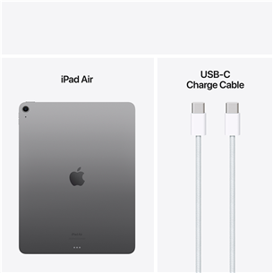 Apple iPad Air 13'' (2024), M2, 1 ТБ, WiFi, серый - Планшет