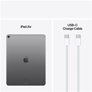 Apple iPad Air 13'' (2024), M2, 128 GB, WiFi + 5G, hall - Tahvelarvuti