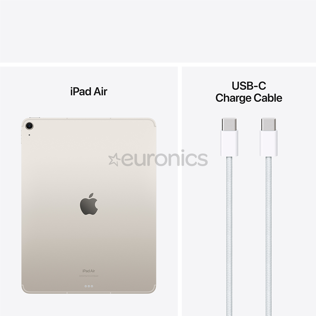 Apple iPad Air 13'' (2024), M2, 256 GB, WiFi + 5G, starlight - Tablet