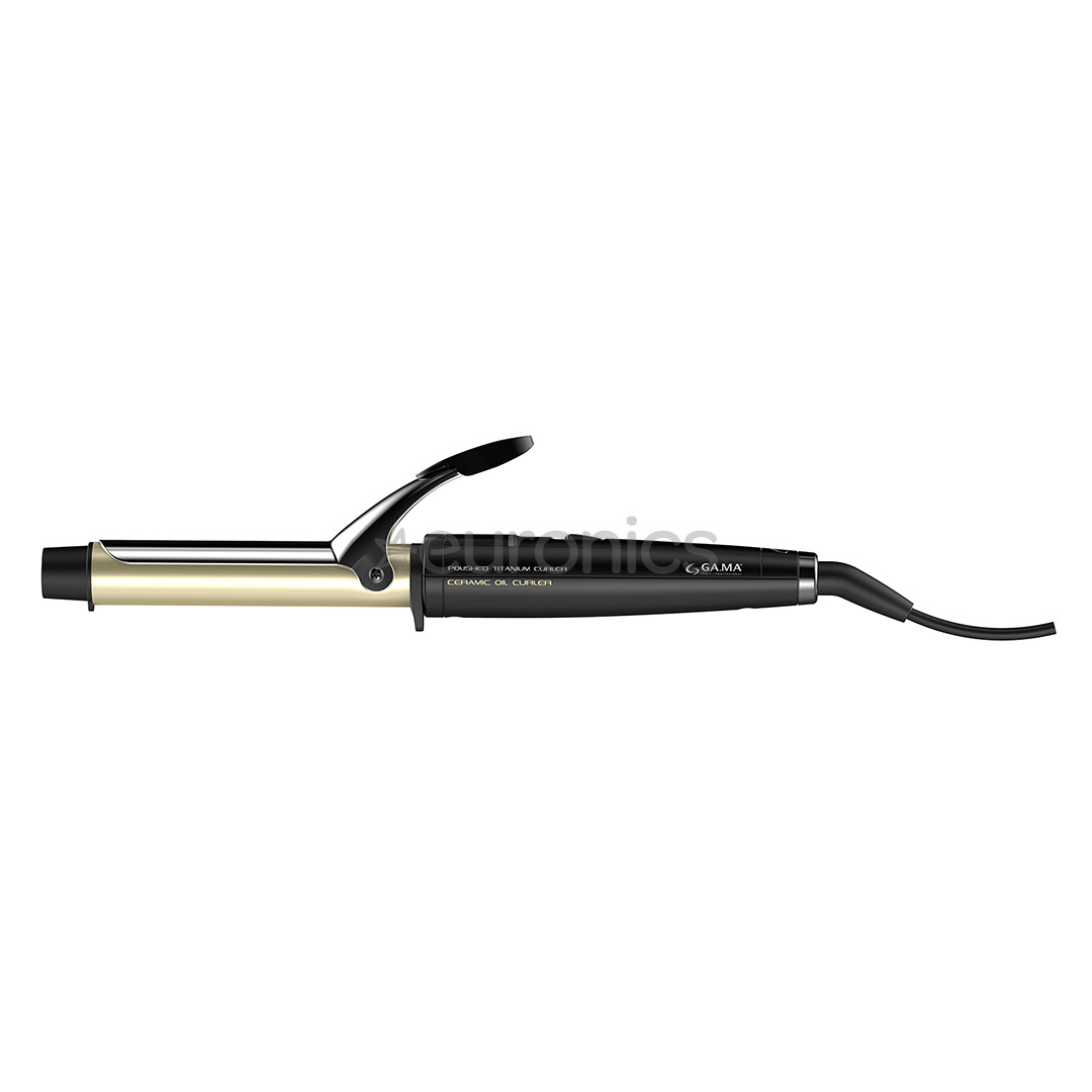 GA.MA Dual Plates, 25 mm, black - Curling iron