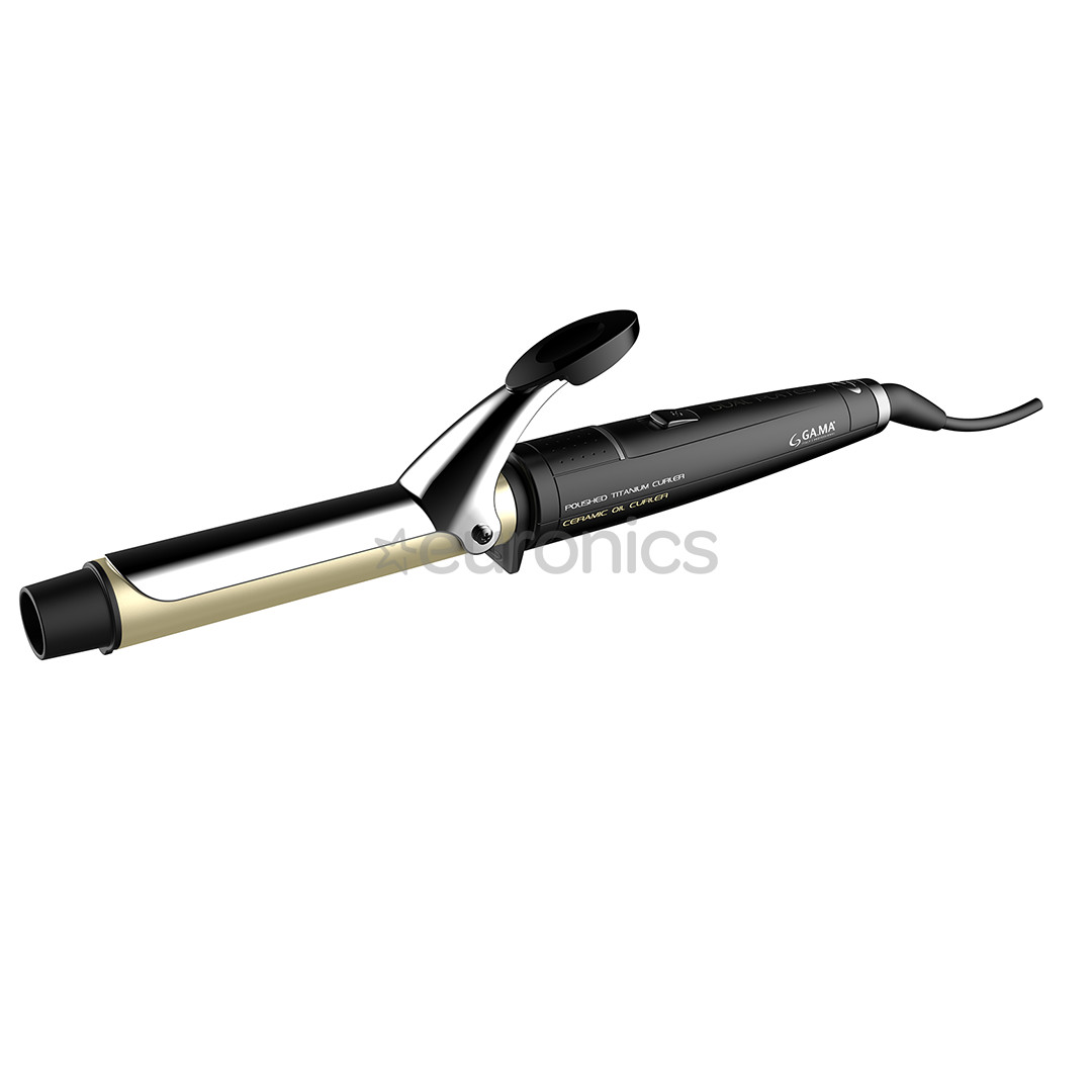 GA.MA Dual Plates, 25 mm, black - Curling iron