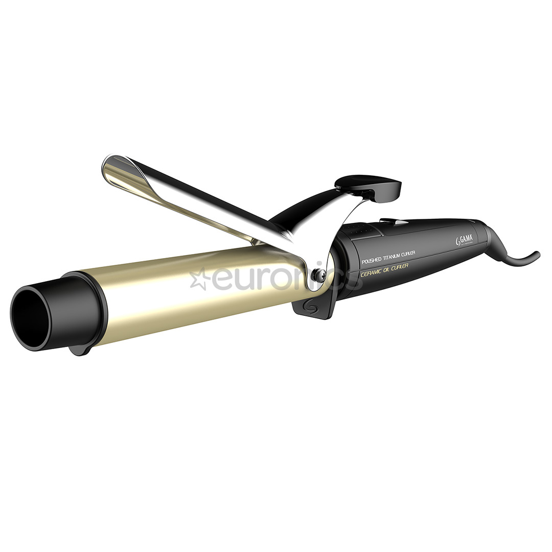 GA.MA Dual Plates, 25 mm, black - Curling iron