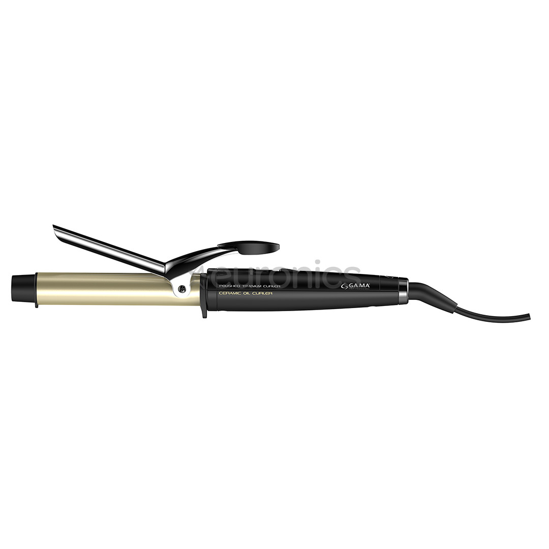 GA.MA Dual Plates, 25 mm, black - Curling iron