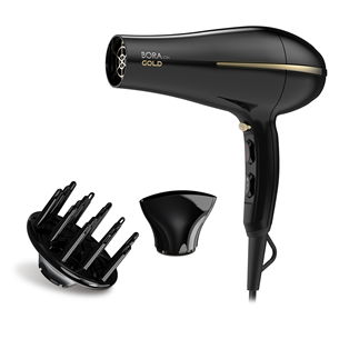 GA.MA Bora Gold Ion, 2200 W, must - Föön GH0825