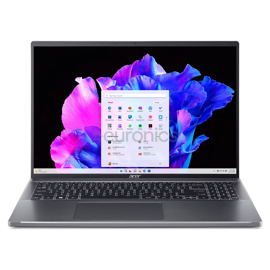 Acer Swift Go 16, 16'', WUXGA, i5, 16 GB, 512 GB, steel gray, ENG - Notebook