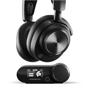 Steelseries Arctis Nova Pro Wireless, PlayStation & PC, must - Juhtmevaba mänguri peakomplekt
