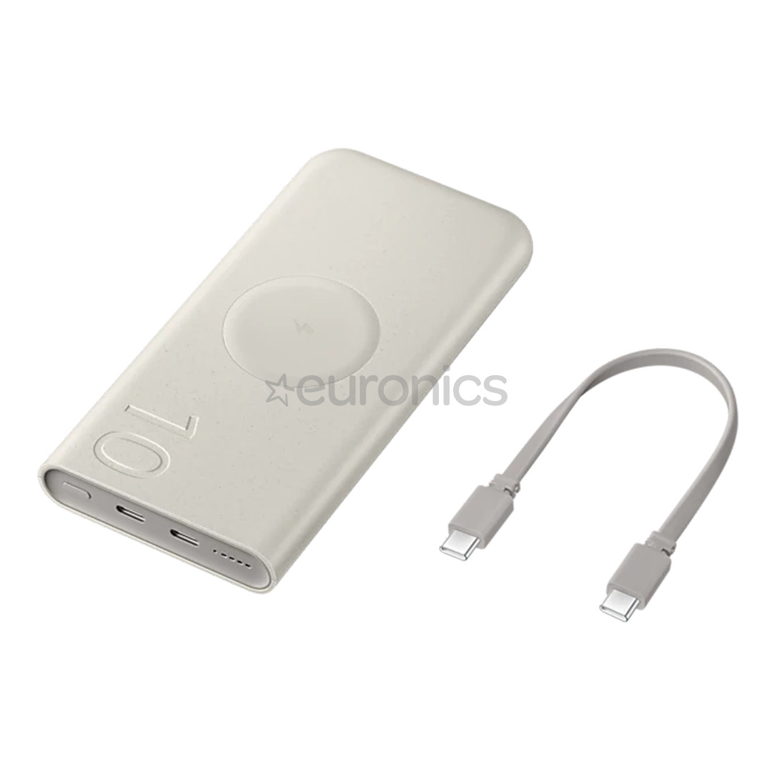 Samsung Wireless Power Bank, 10000 mAh, beež - Akupank