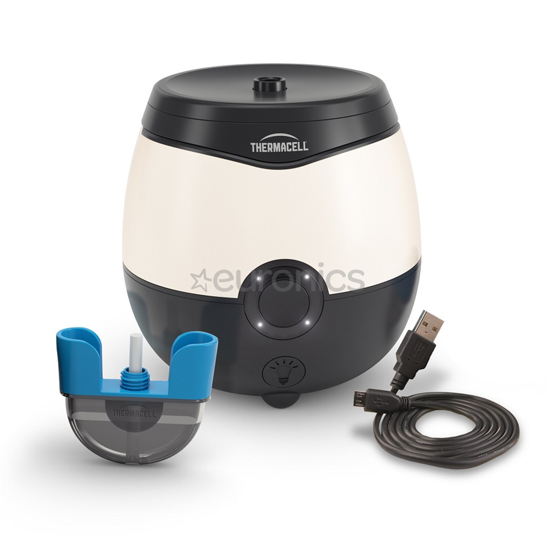 Thermacell EL55, must/valge - Akutoitel sääsepeletaja miljöövalgusega