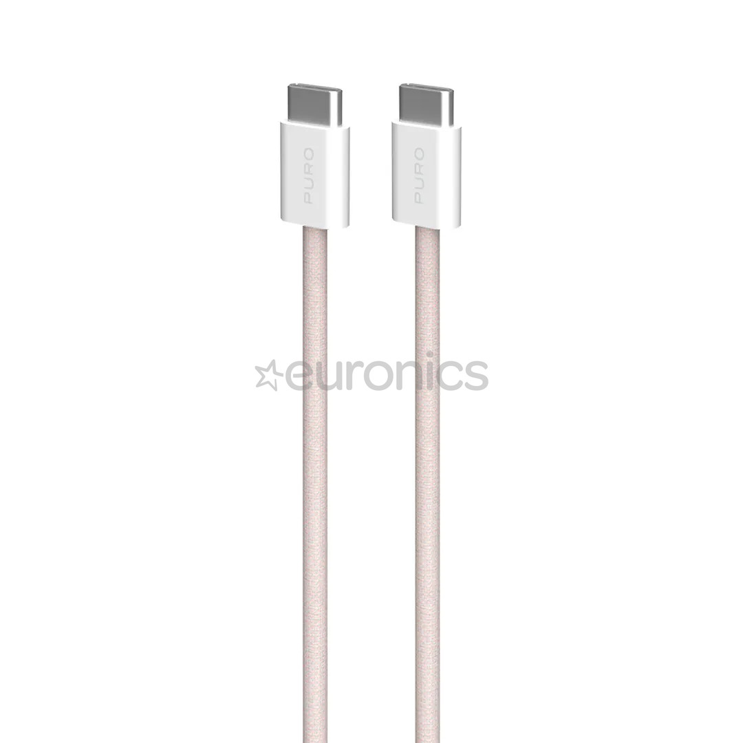 Puro Fabrik 2.0, USB-C to USB-C, 60 W, rose - Cable