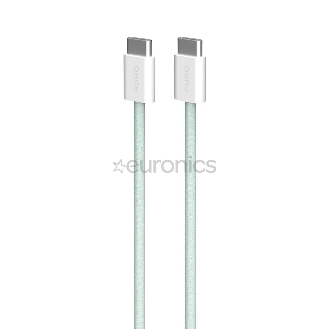 Puro Fabrik 2.0, USB-C to USB-C, 60 W, green - Cable