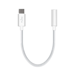 Puro Fabrik, 3,5 мм - USB-C, белый - Адаптер PUAUSBCAUXWHI