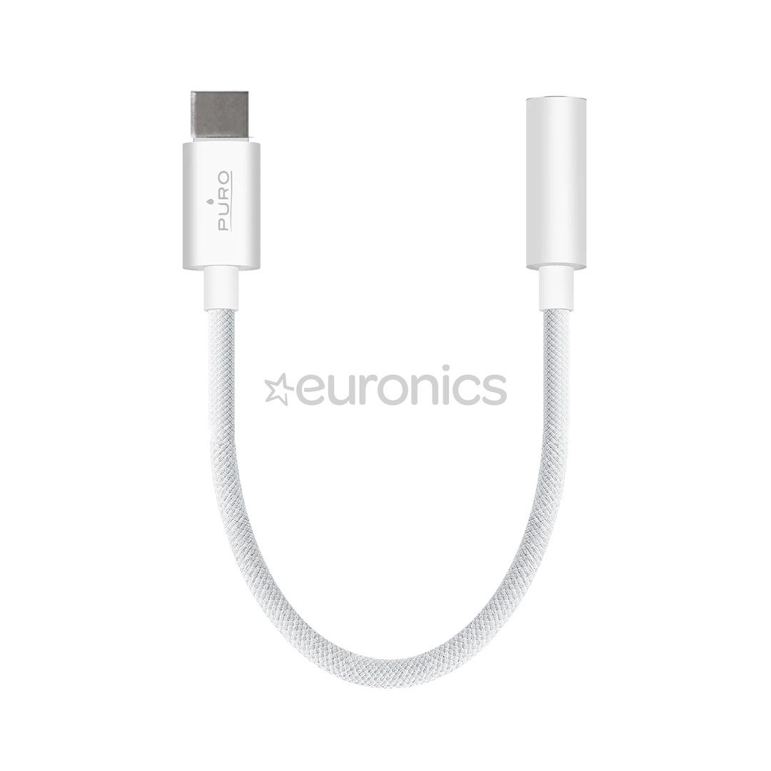 Puro Fabrik, 3,5 mm - USB-C, valge - Adapter