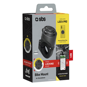SBS LockPro Phone Mount, must - Telefonihoidja