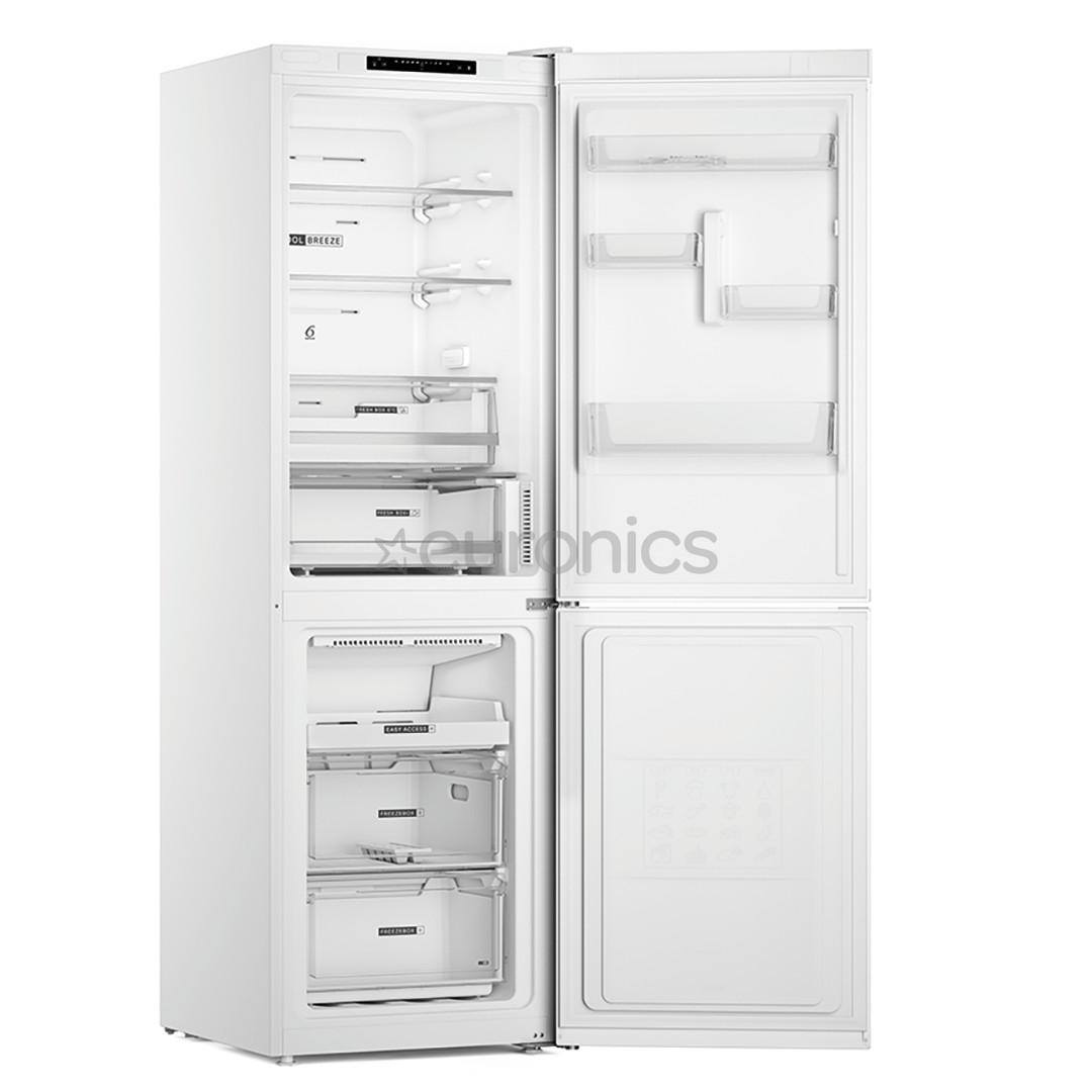 Whirlpool, NoFrost, 335 L, 192 cm, white - Free standing refrigerator
