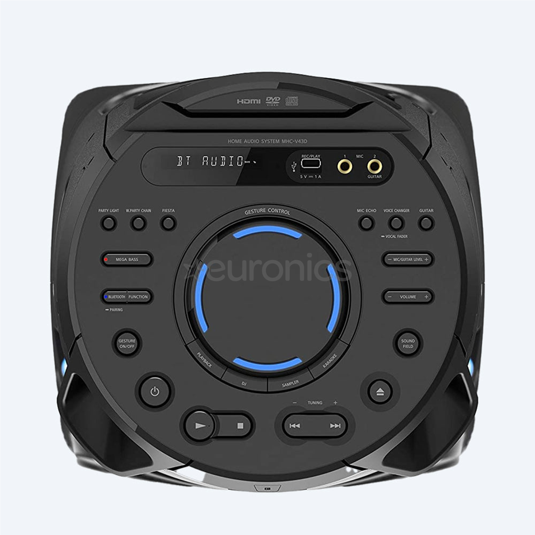 Sony V43D, Bluetooth, USB, valgustus, must - Peokõlar