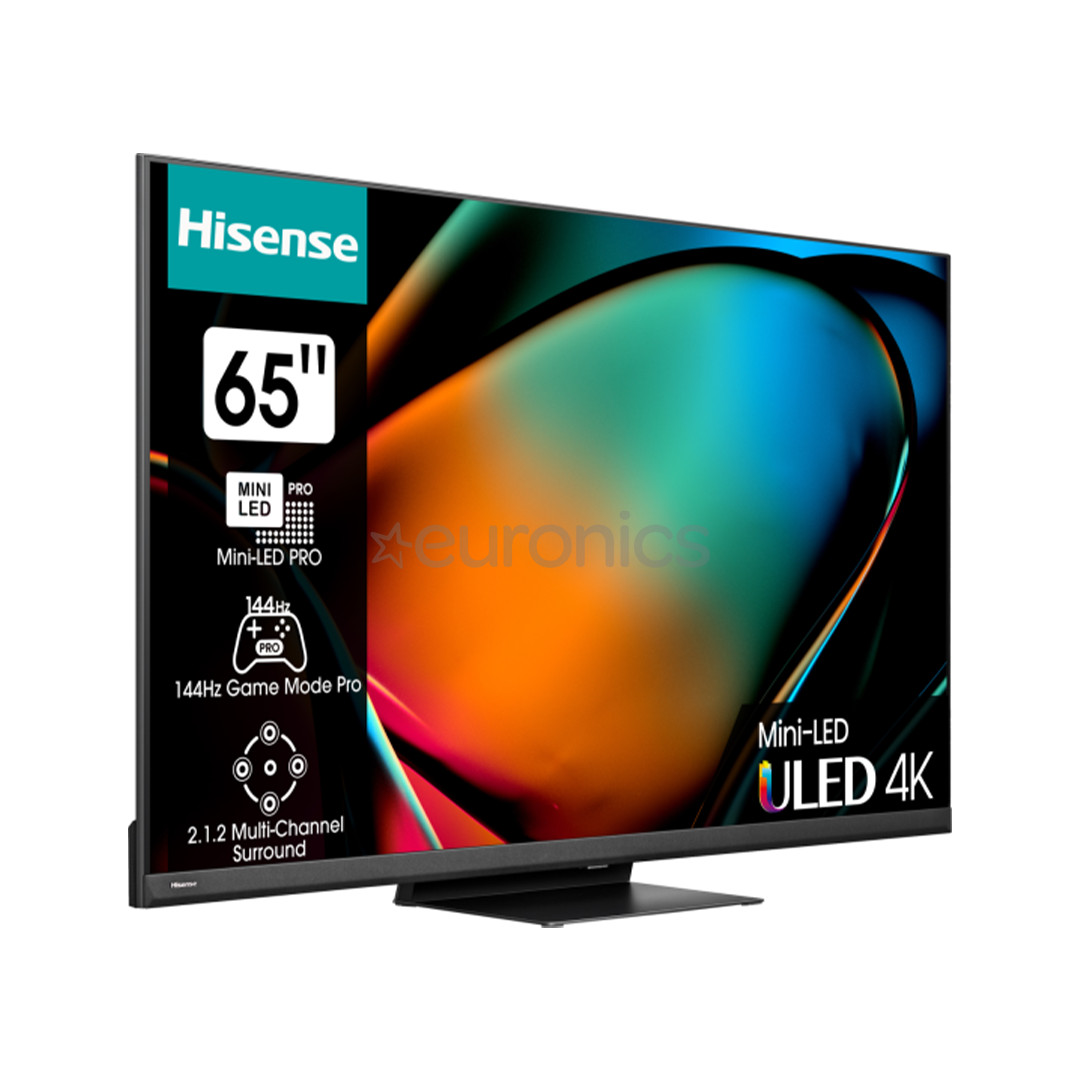 Hisense U8KQ, 65'', 4K UHD, Mini-LED, must - Teler
