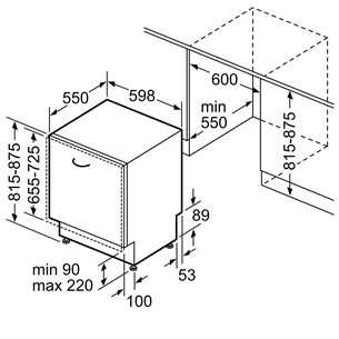 Bosch, Series 4, InfoLight, 14 place settings - Built-in dishwasher