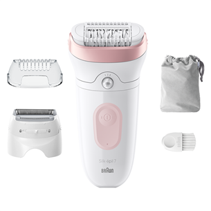 Braun Silk epil 7, белый/розовый - Эпилятор SE7030