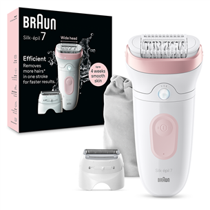 Braun Silk epil 7, valge/roosa - Epilaator