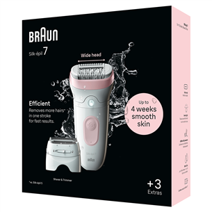 Braun Silk epil 7, valge/roosa - Epilaator