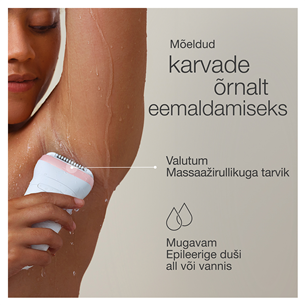 Braun Silk epil 7, valge/roosa - Epilaator