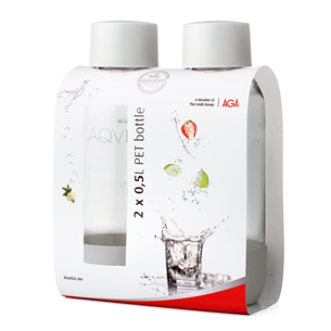 AGA , 2 x 0,5L, valge - Mulliveemasina pudel AGA-2PACKWHT